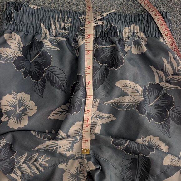 Abercrombie & Fitch Kids Blue Hibiscus Swim Trunks Boys Size 9/10 - Picture 8 of 9